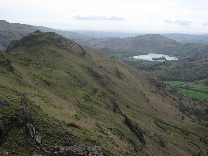 IMG_3309.JPG - View of Helm Crag (left) with Grasmere in the distance