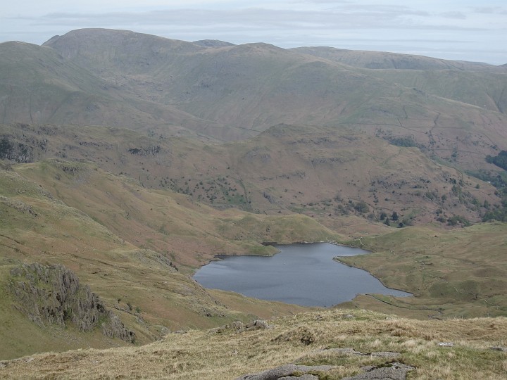 IMG_3332.JPG - Looking across Coledale Tarn to Helm Crag with I think Fairfield in the distance.  I would be walking that way in a couple of days time.
